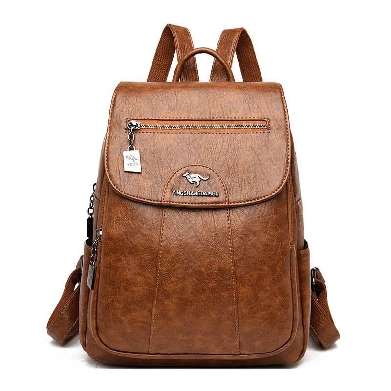 9 Colors Women'S Leather Backpack Fashion Women Travel Backpack High Quality Sheepskin Female Knapsack School Bag Sac a Dos New