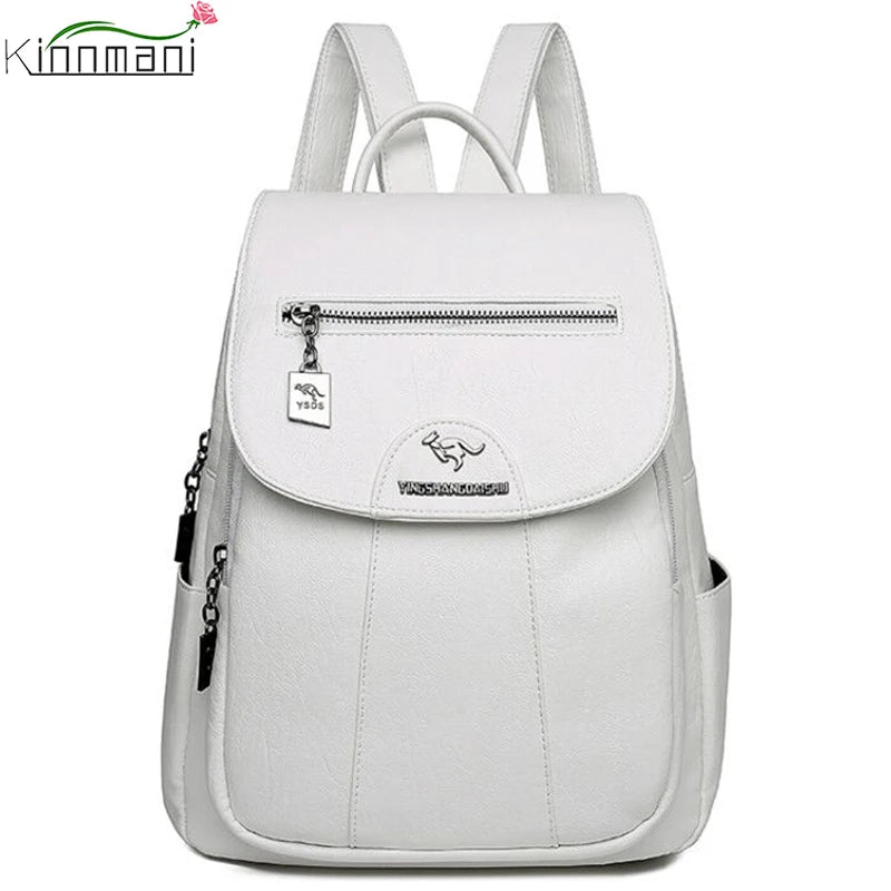 9 Colors Women'S Leather Backpack Fashion Women Travel Backpack High Quality Sheepskin Female Knapsack School Bag Sac a Dos New