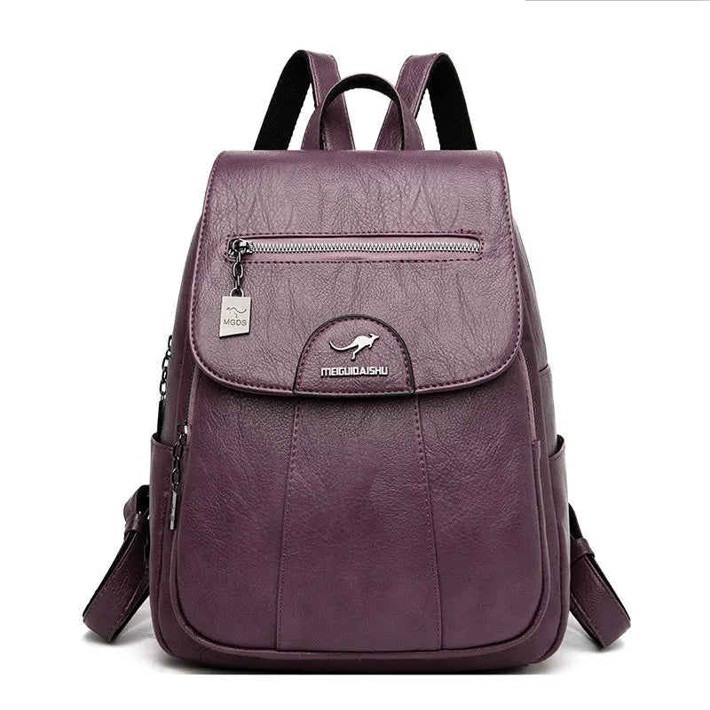 9 Colors Women'S Leather Backpack Fashion Women Travel Backpack High Quality Sheepskin Female Knapsack School Bag Sac a Dos New