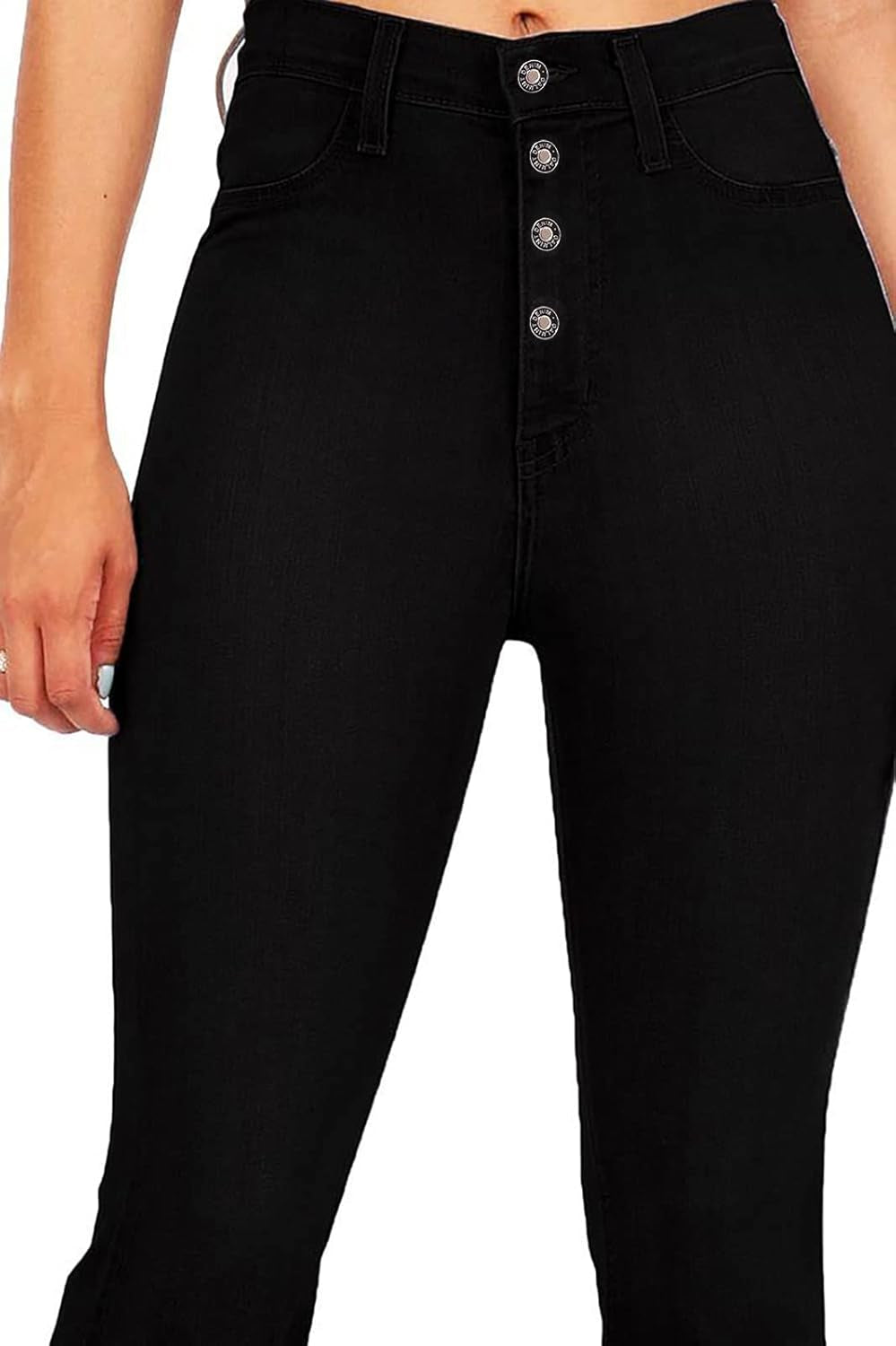 Women'S Black Bell Bottom Jeans for Women High Waisted Flare Jeans Womens Ripped Stretchy Bell Bottoms Pants
