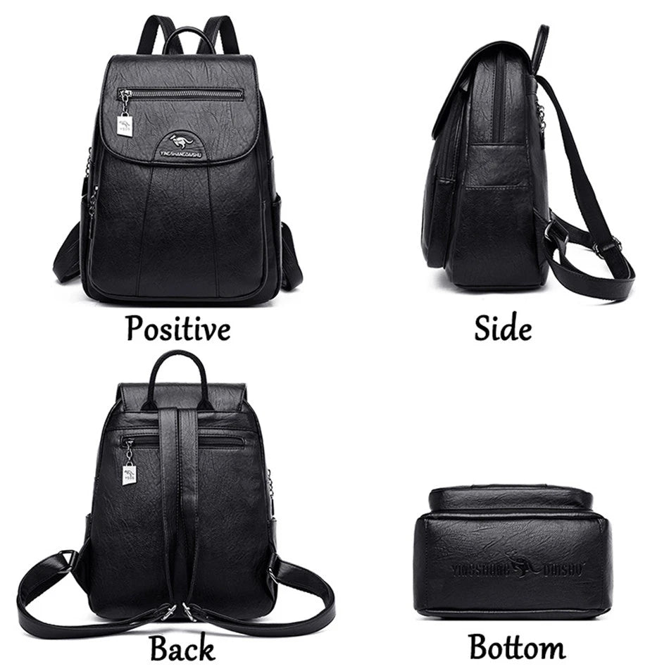 9 Colors Women'S Leather Backpack Fashion Women Travel Backpack High Quality Sheepskin Female Knapsack School Bag Sac a Dos New