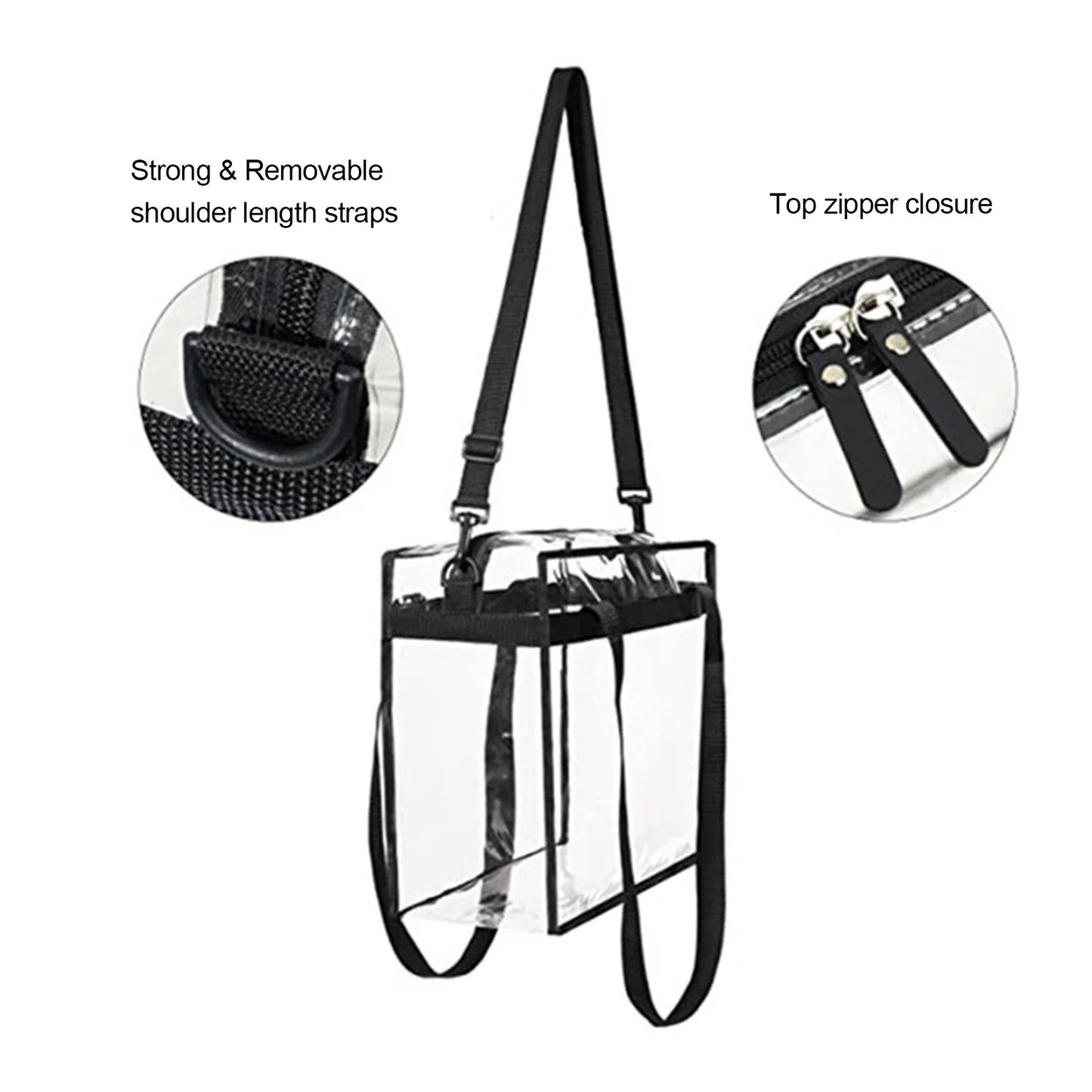 Unisex Plastic Solid Print Crossbody Messenger Handbag, Black