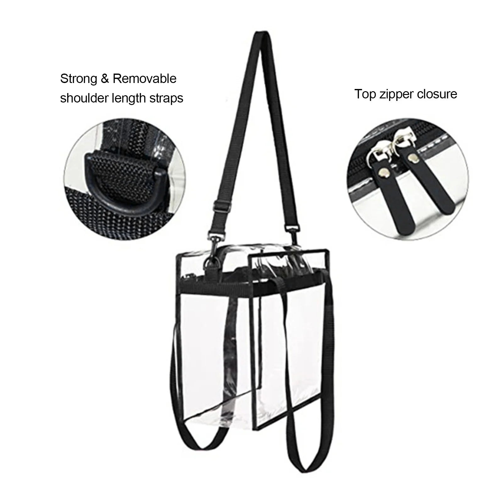 Unisex Plastic Solid Print Crossbody Messenger Handbag, Black