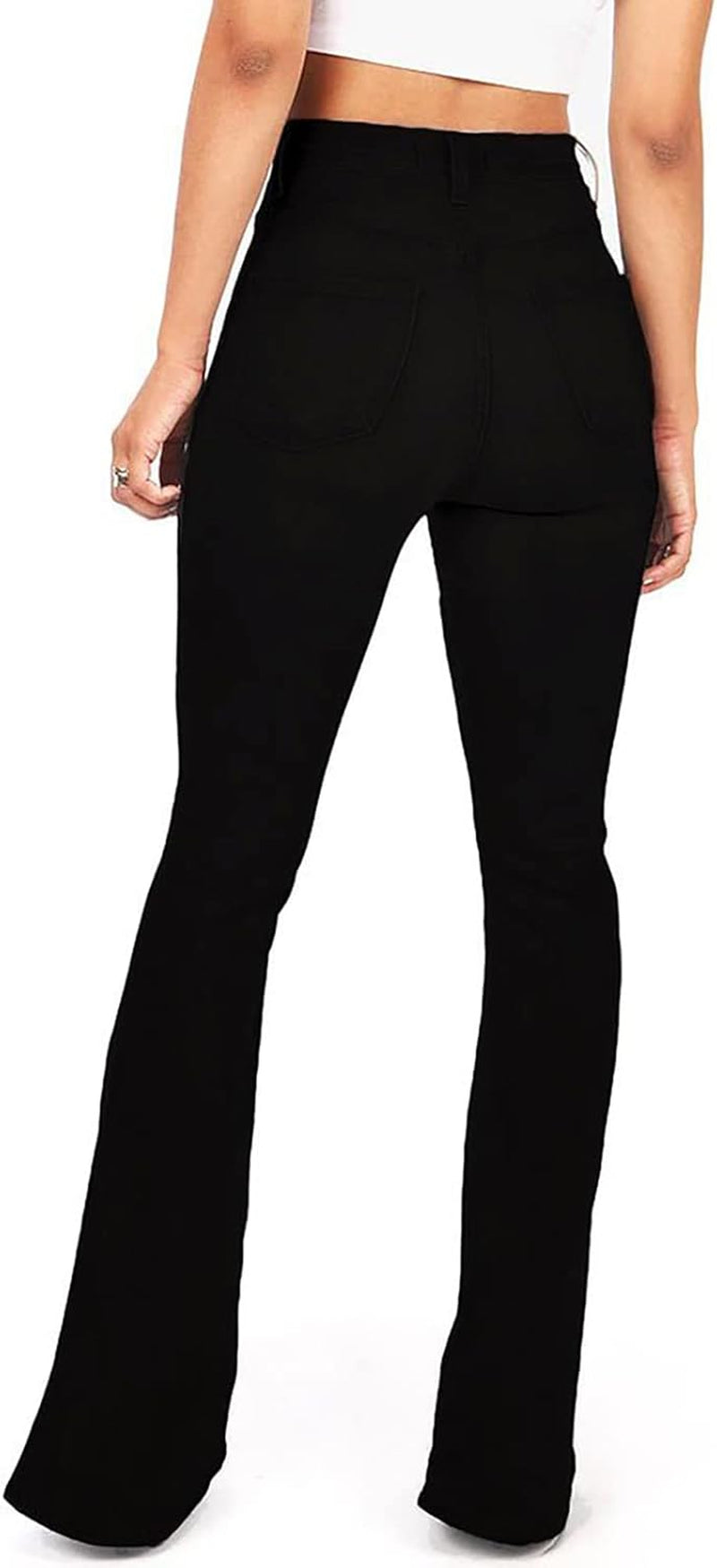 Women'S Black Bell Bottom Jeans for Women High Waisted Flare Jeans Womens Ripped Stretchy Bell Bottoms Pants