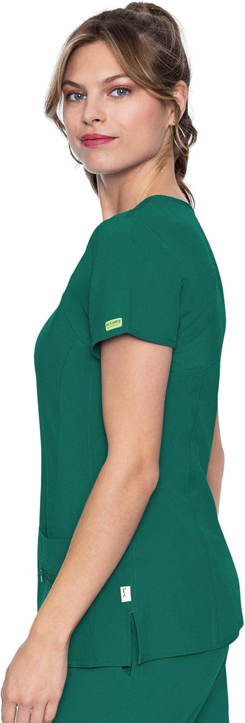 Women'S 'Activate' Refined Scrub Top, Hunter, Large
