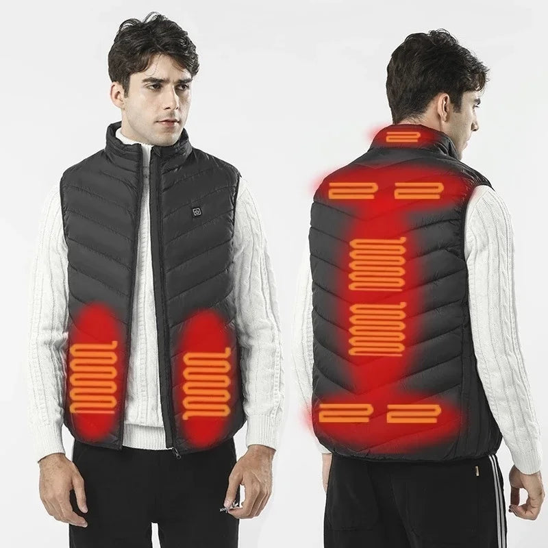 17/13/9 Heated Vest Zones Electric Heated Jacket Men Women Usb Electric Heating Vest Bodywarmer Heated Coat USB Heating Jacket